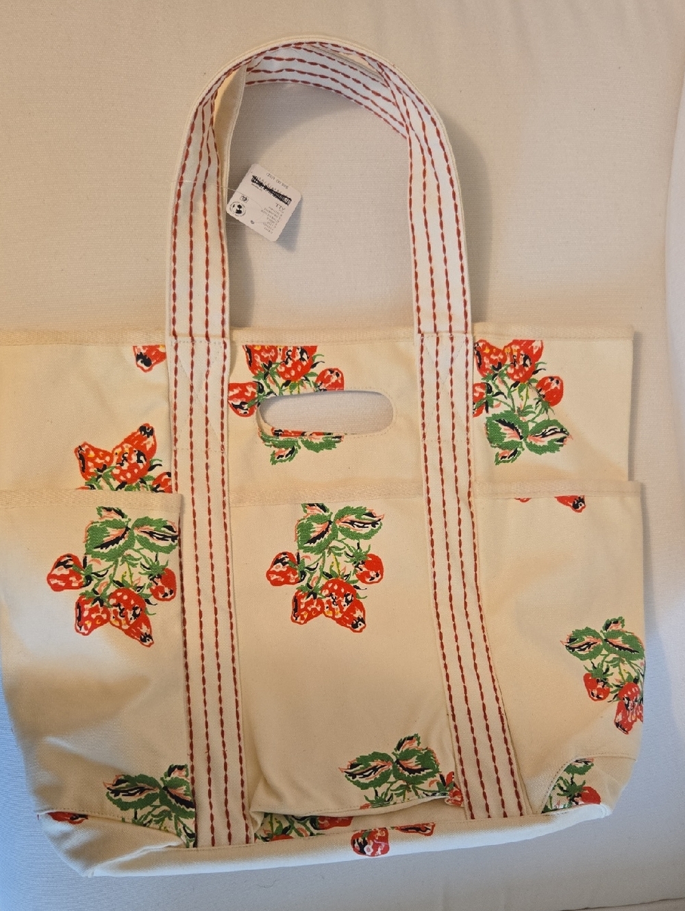 Printed Caravan Tote Strawberry